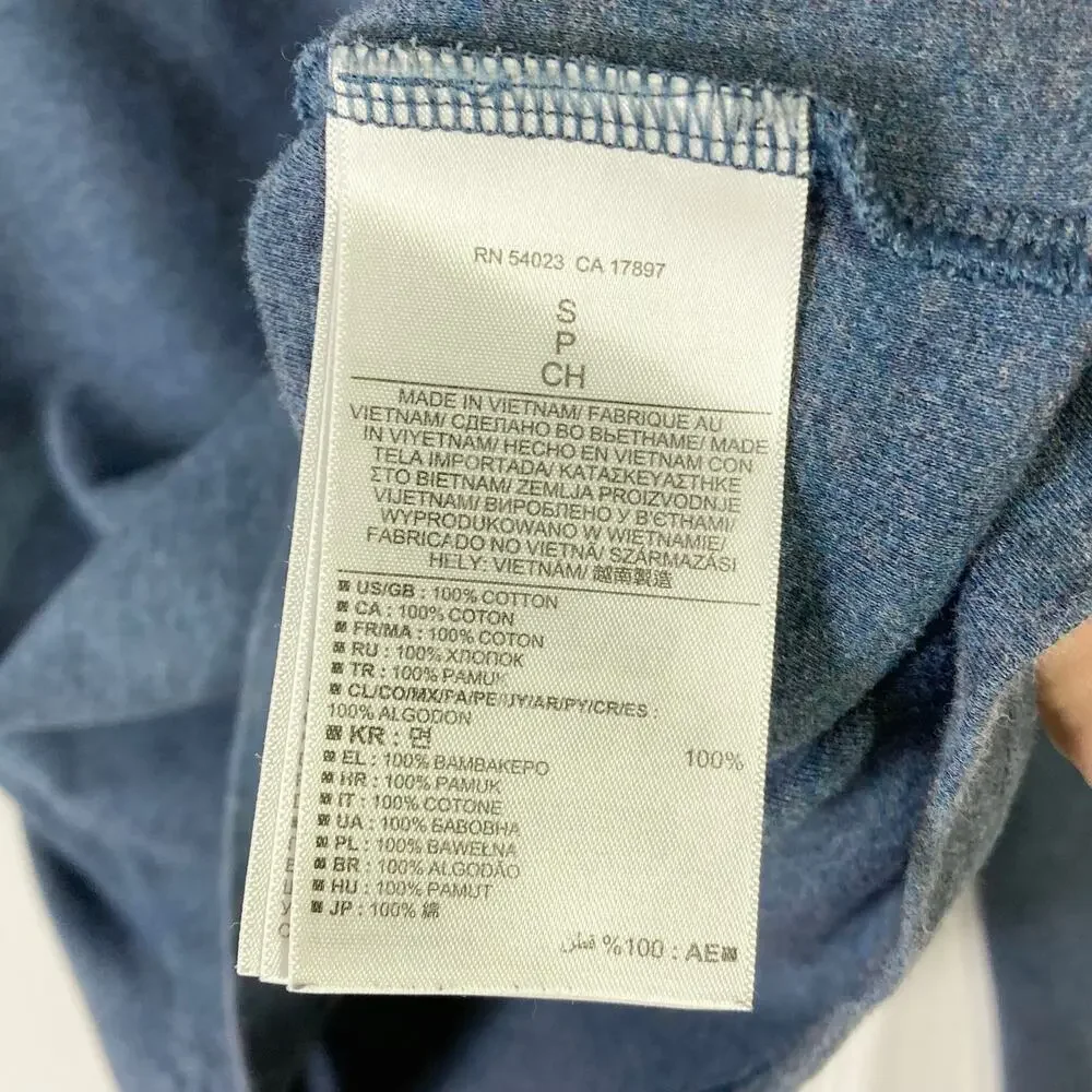 BANANA REPUBLIC TShirt Men S Long Sleeve 3 Button Henley Pocket Crewneck